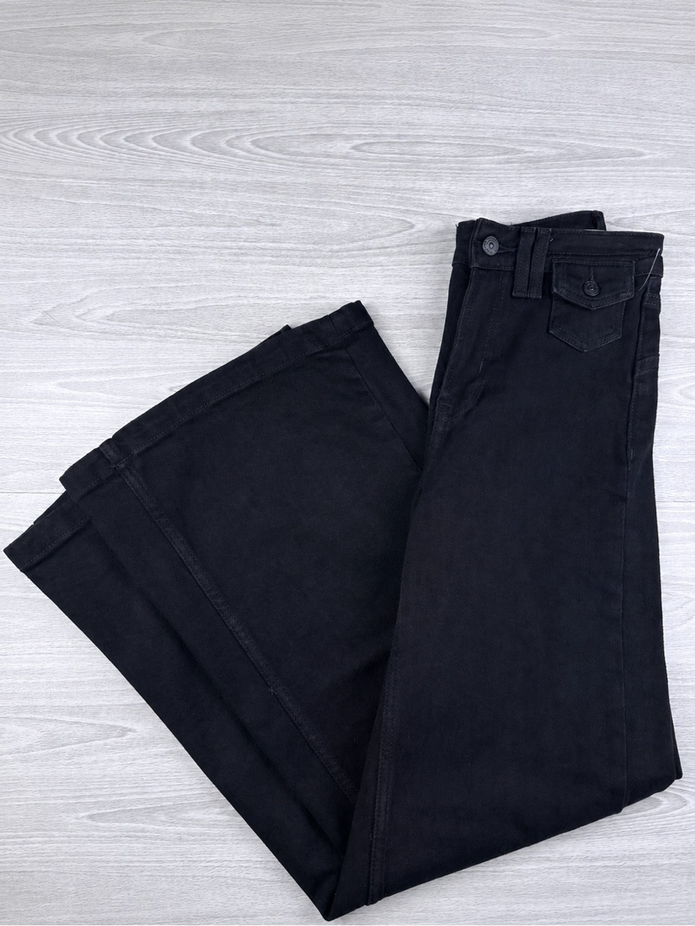 We The Free Kellee High Rise Palazzo Jeans Black Size 25 - Picture 11 of 17